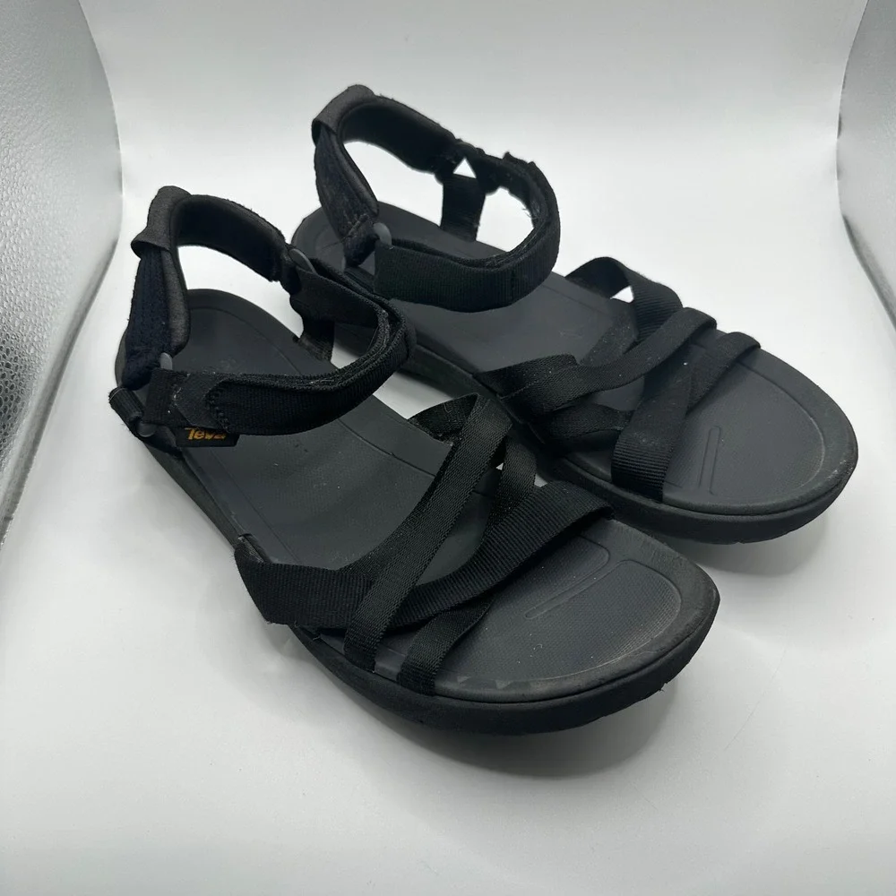 Teva Sanborn Universal Black Sport Sandals Mens 10 Womens 11 Hiking Shoes